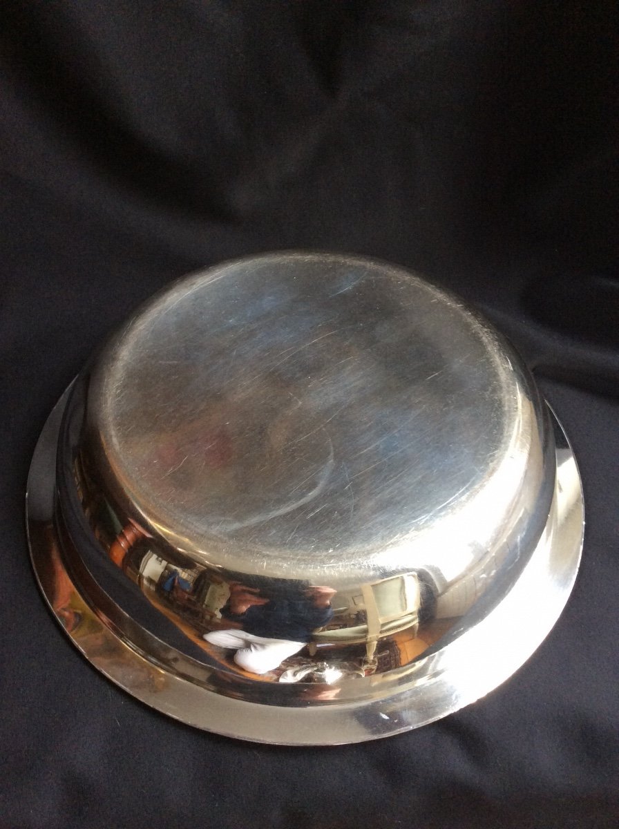 Large Double Metal Vegetable Dish With Armory-photo-2