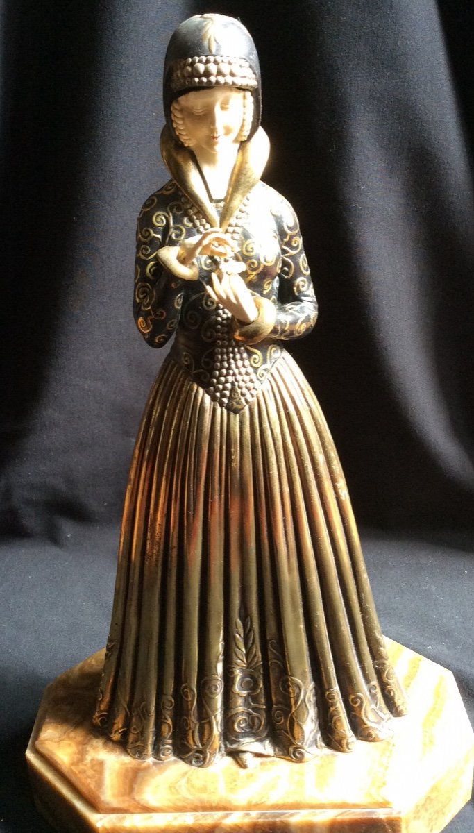 Art Deco Sculpture Demetre Chiparus 1886-1947-photo-3