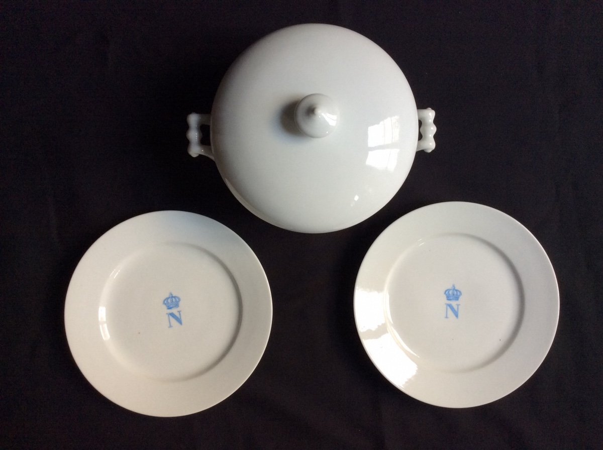 1 Vegetable Dish And 2 Flat Plates Napoleon III-photo-5