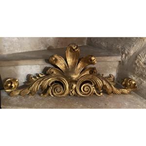 Gilded Wooden Pediment