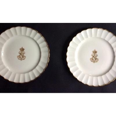 Pair Of Napoleon III Ice Limpets, Sevres Porcelain