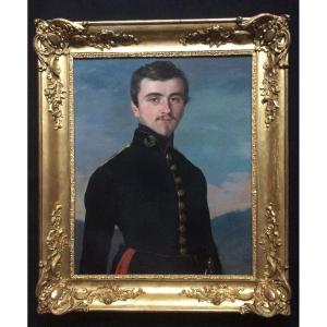 Portrait Young Military Second Empire Period