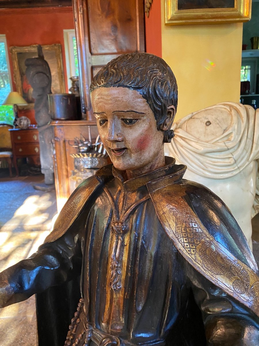 Saint Thomas Aquinas, Large Statue From The XVIII Eme Century-photo-8