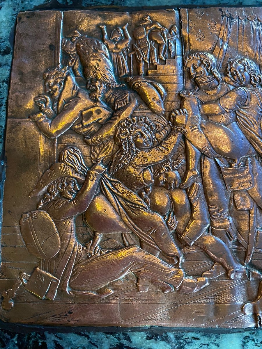 The Orgy Of The Dragons, Beautiful Plate In Relief On Copper, End Of The XIX Eme Century-photo-3