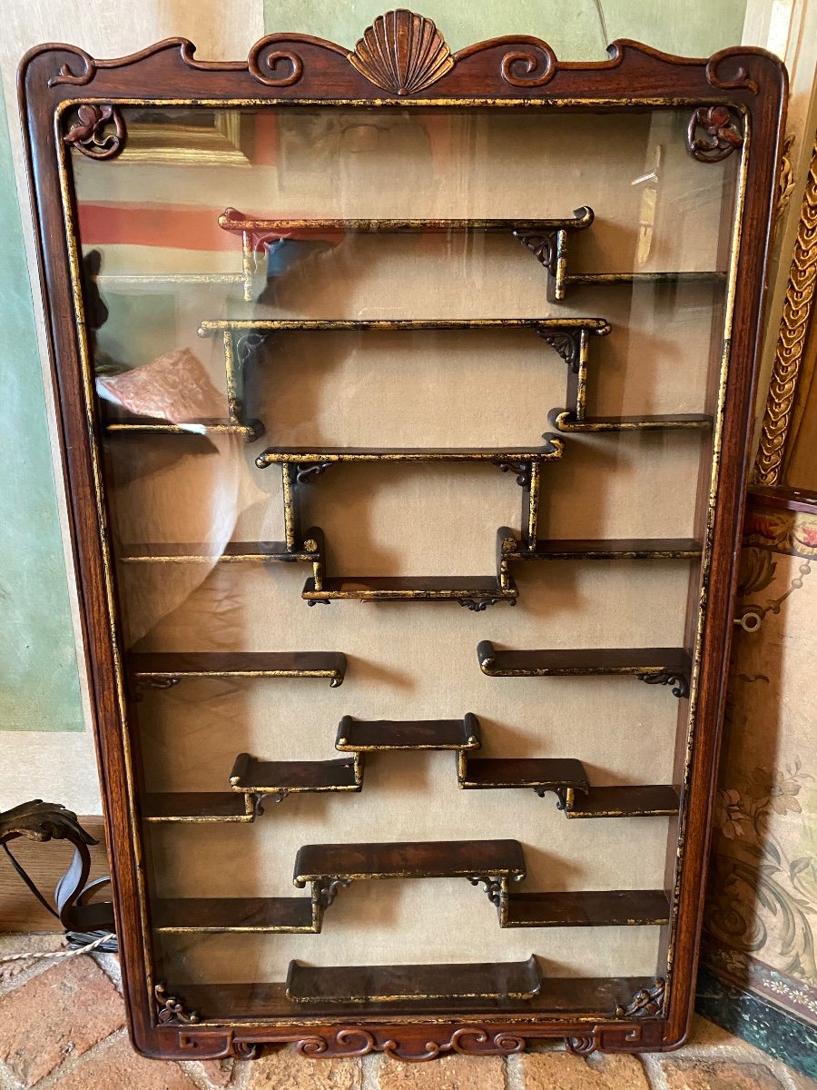 Vitrine De Collectionneur, Chine, Acajou, XX Eme Siècle -photo-4