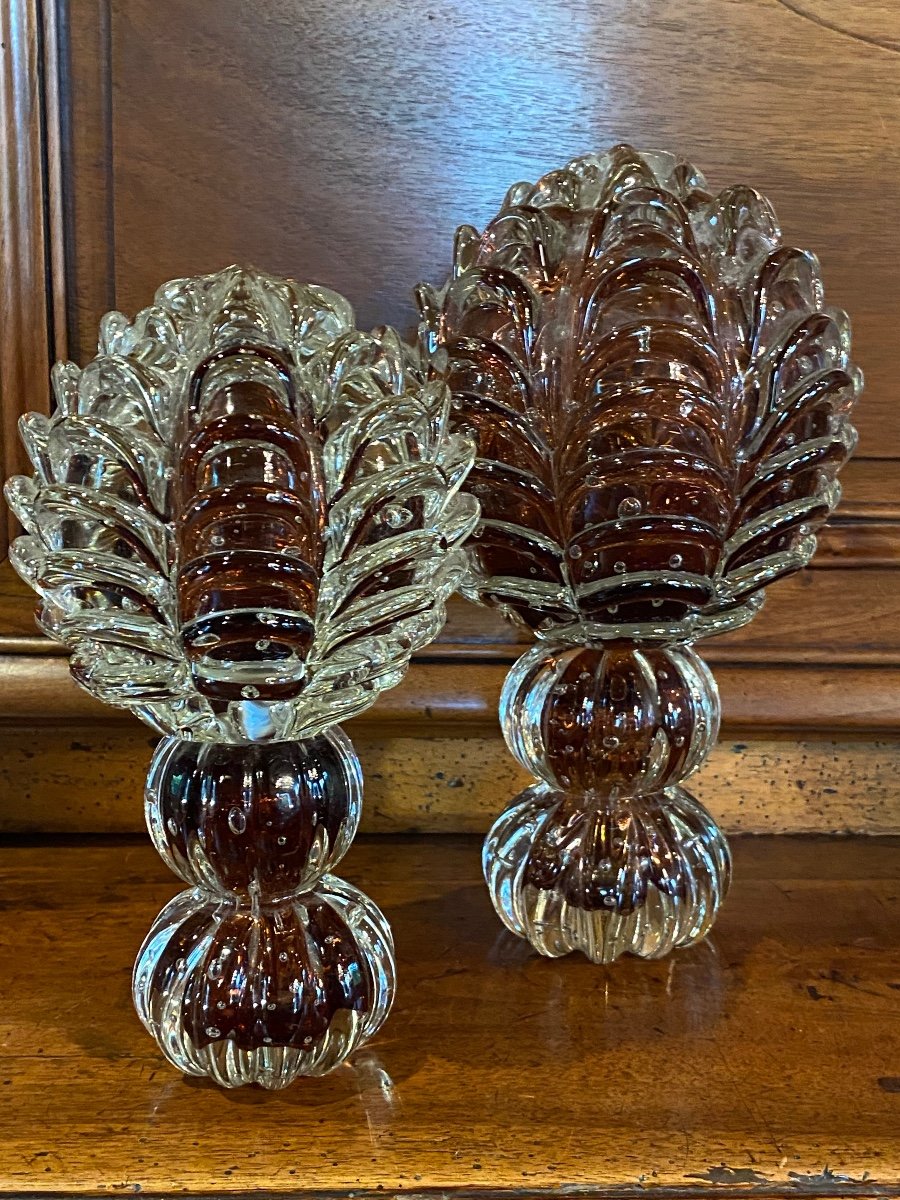 Paire De Boules En Verre De Murano, Circa 1970-1980-photo-2