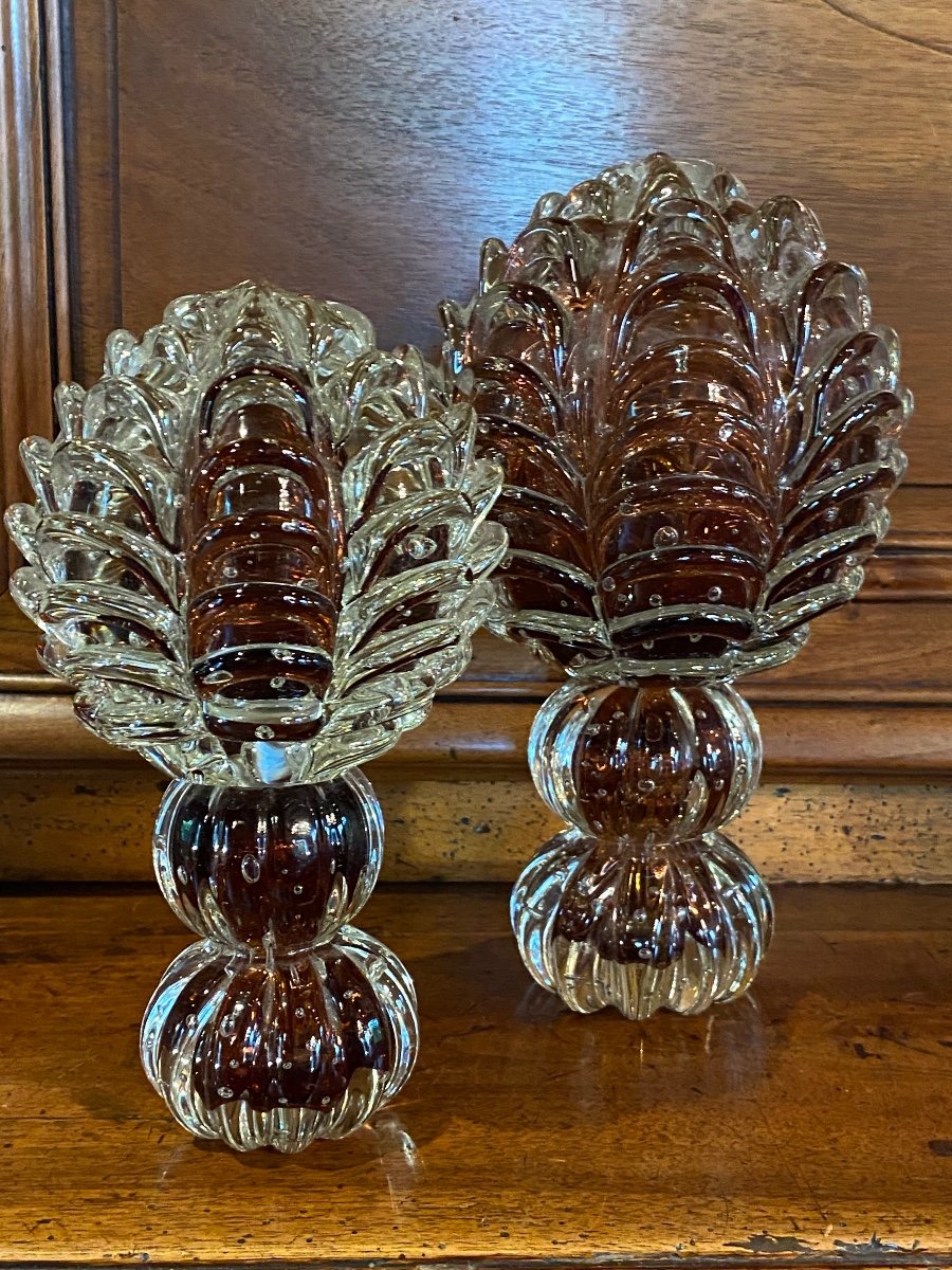 Pair Of Murano Glass Balls, Circa 1970-1980-photo-2