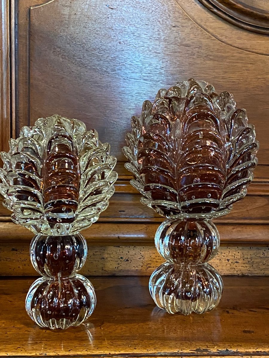 Paire De Boules En Verre De Murano, Circa 1970-1980-photo-8