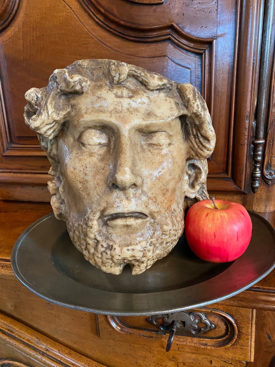 Head Of Christ From Saint Sauveur Churchill, Beauvais,in Wax End Of XIX Eme Century-photo-4