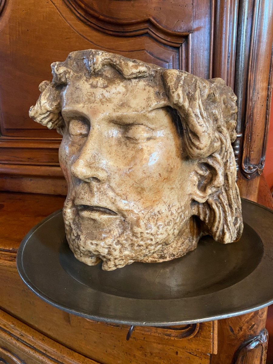 Head Of Christ From Saint Sauveur Churchill, Beauvais,in Wax End Of XIX Eme Century-photo-5