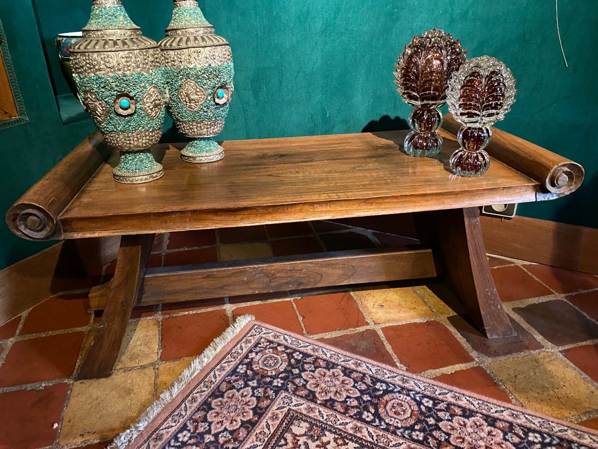 Living Room Table, Ironwood Roller Coffee Table Bought In China By The Previous Owners Around 1970.