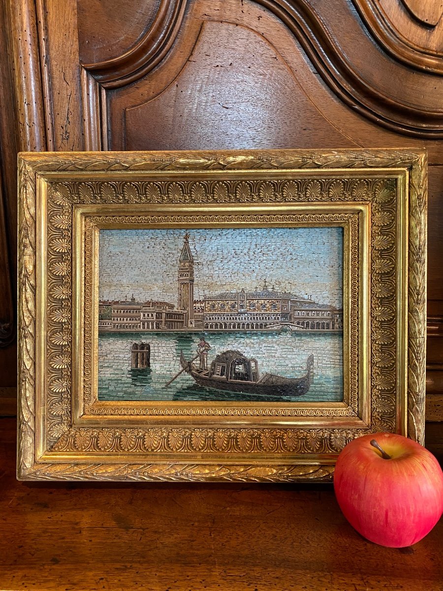 Grande Micro Mosaïque : Venise, XIX Eme Siècle -photo-3