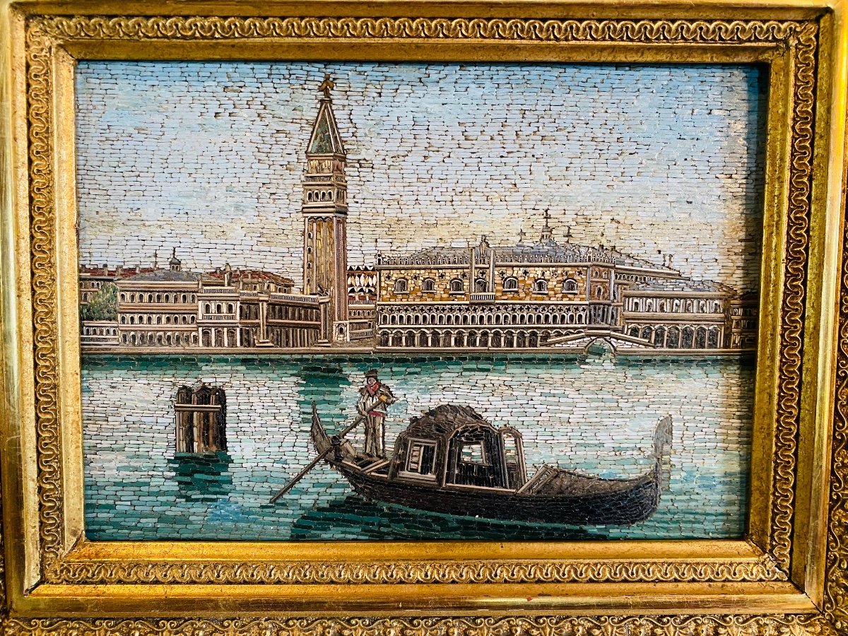 Grande Micro Mosaïque : Venise, XIX Eme Siècle -photo-1