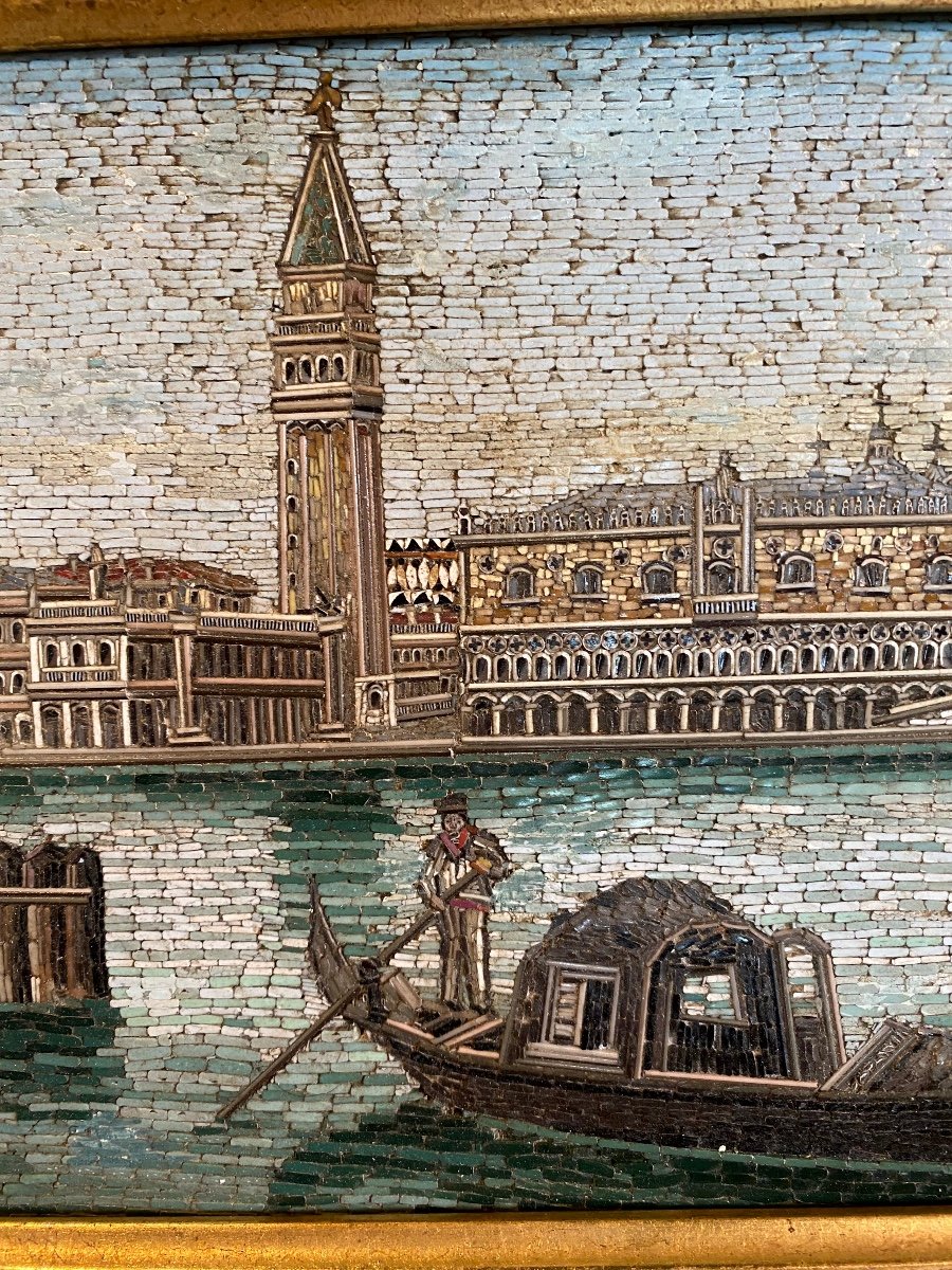 Grande Micro Mosaïque : Venise, XIX Eme Siècle -photo-4