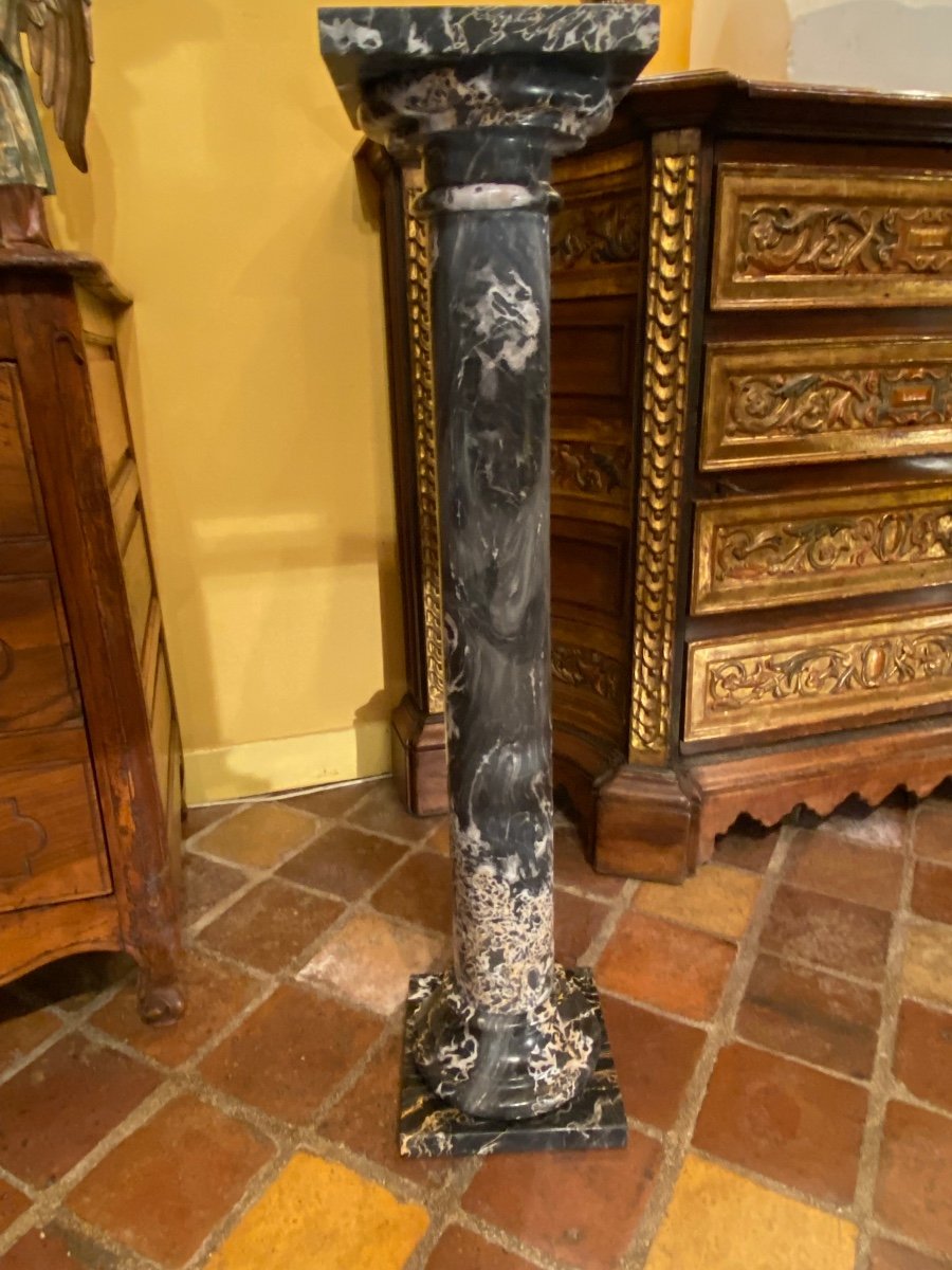 Column In Portor Marble From The XIX Eme Century-photo-6