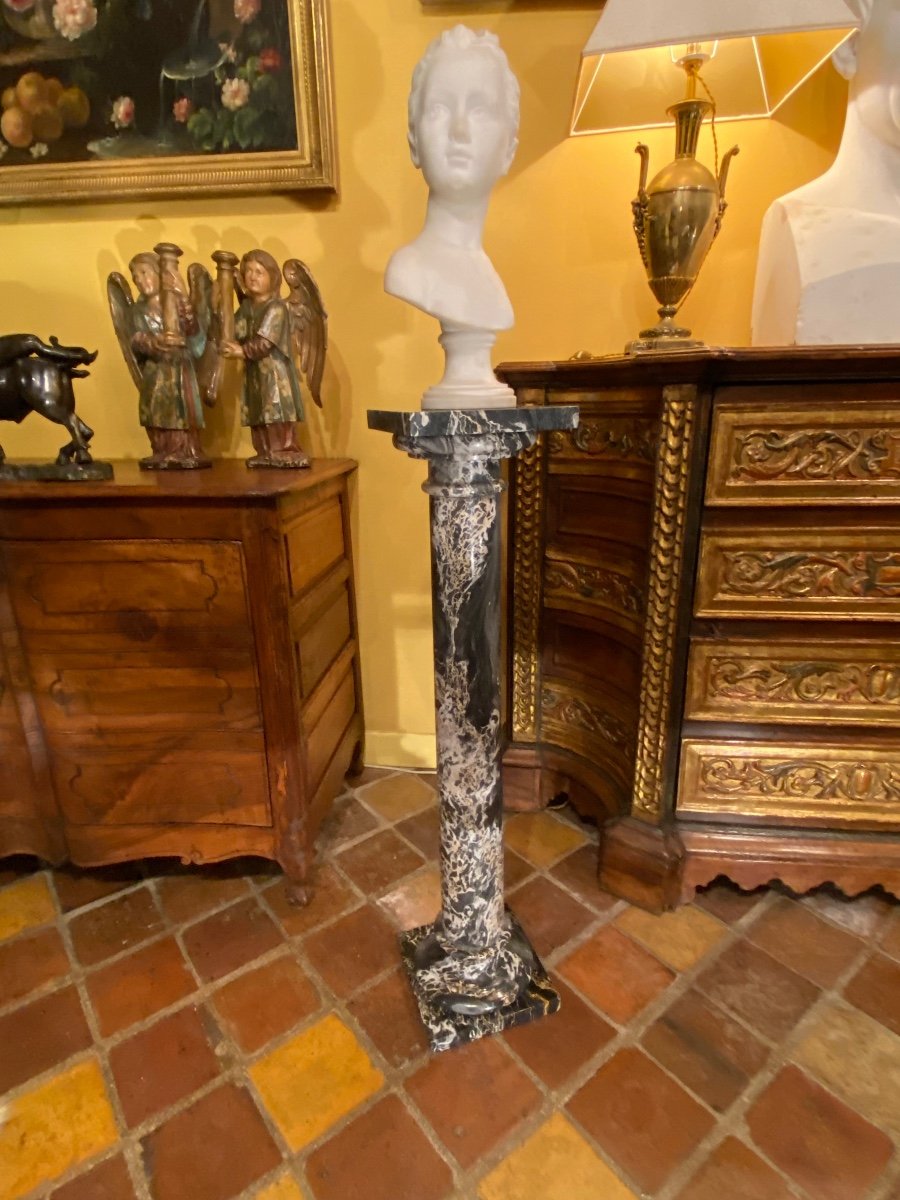 Column In Portor Marble From The XIX Eme Century-photo-8