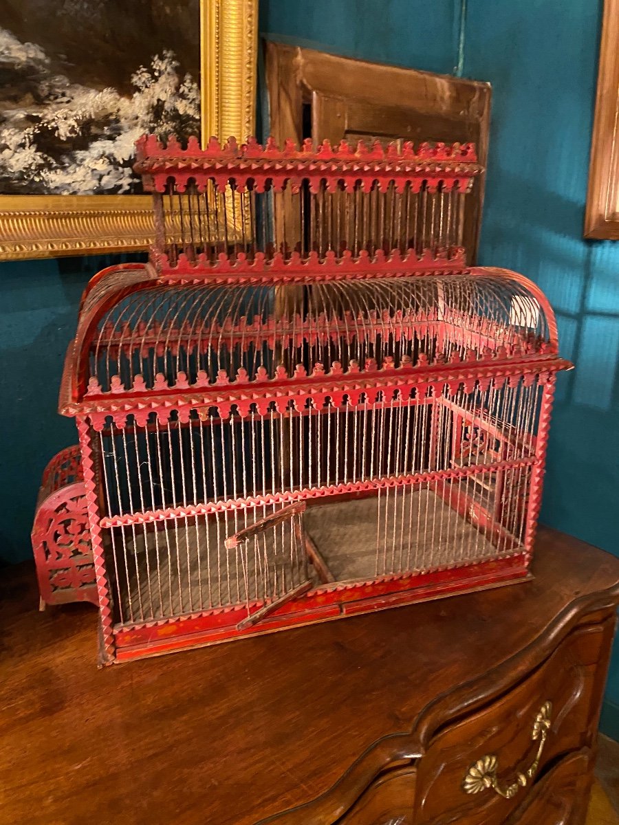 Très Grande Cage à Oiseaux, Pavillon Anglo-indien De La Fin Du XIX Eme Siècle -photo-4