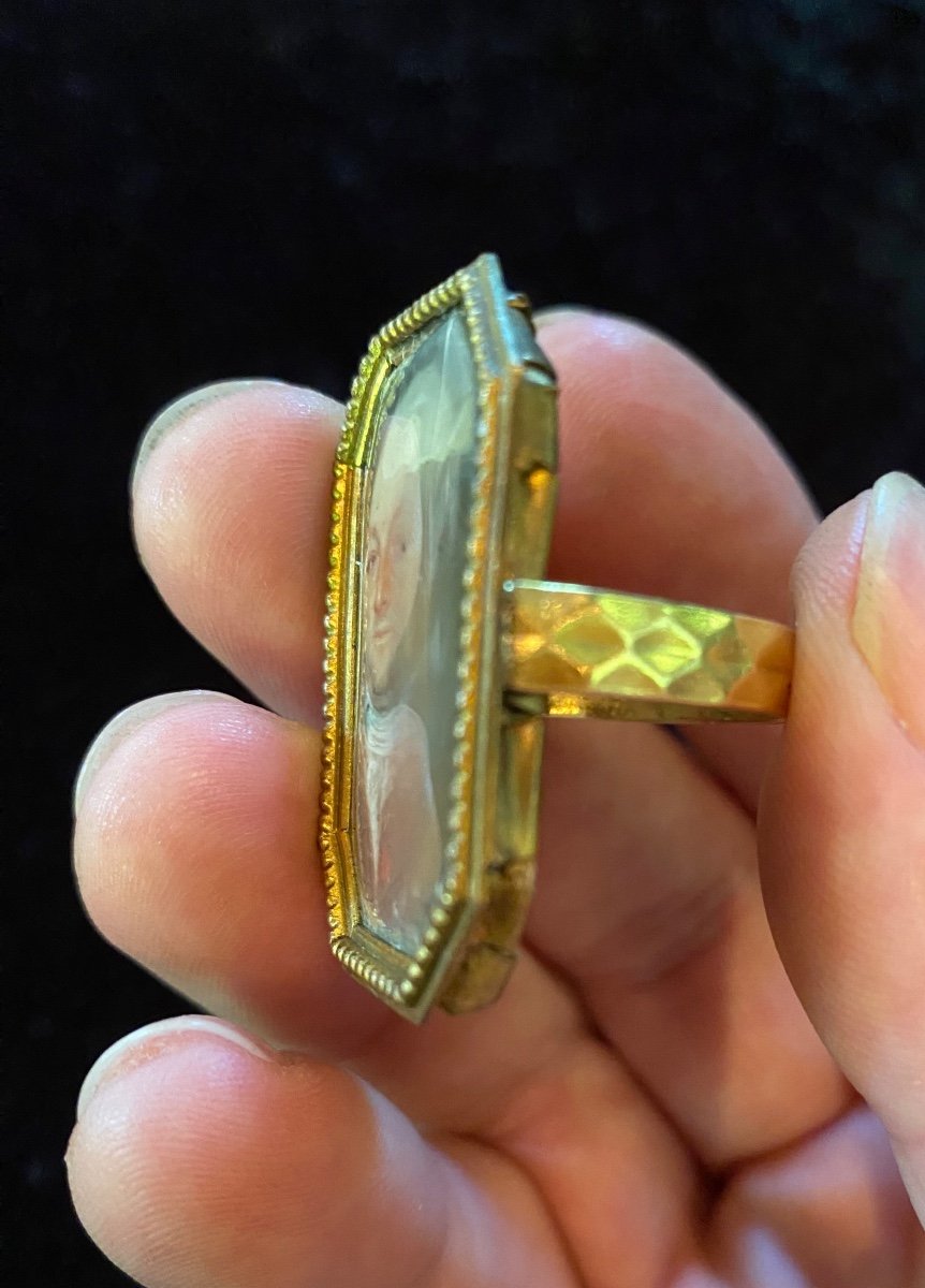 Bague Portrait Du 18 Eme Siècle, Gentilhomme à La Perruque -photo-6