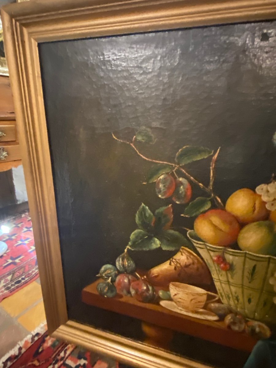 Large Still Life From The End Of The 19th Century-photo-2