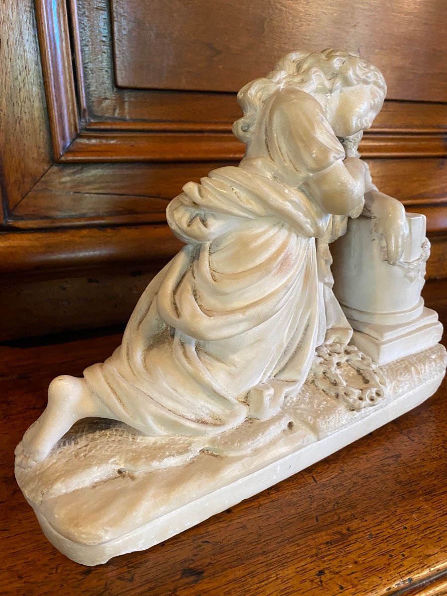 Marble From The Grand Tour, Mary Magdalene Penitent Early 19th Century-photo-3