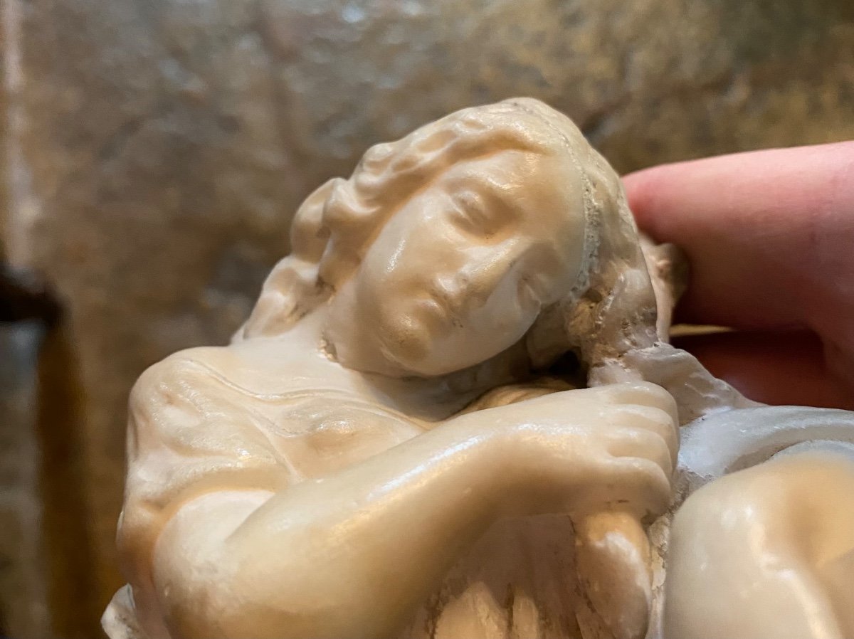 Marble From The Grand Tour, Mary Magdalene Penitent Early 19th Century-photo-6