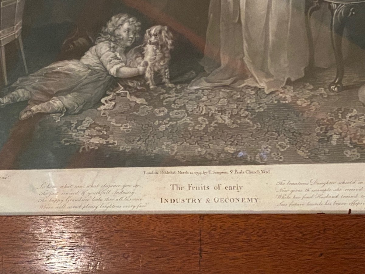 Très Grande Paires De Gravure Anglaises Encadrées Acajou, XIX  Eme Siècle -photo-2