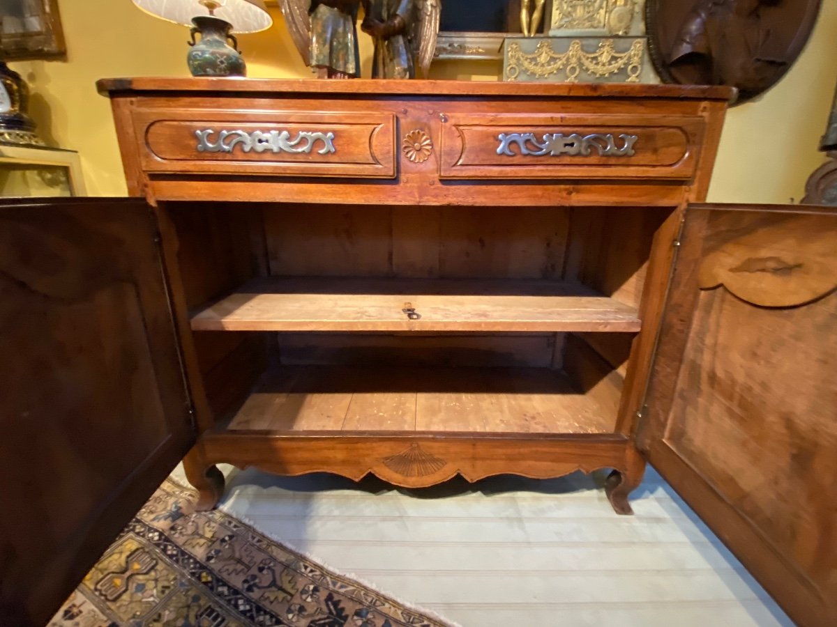 Beautiful Regional Buffet In Solid Walnut, Solognot End Of 18th Century -photo-2