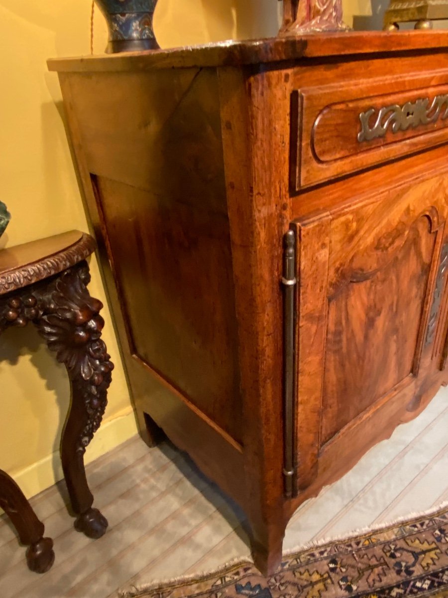 Beautiful Regional Buffet In Solid Walnut, Solognot End Of 18th Century -photo-6