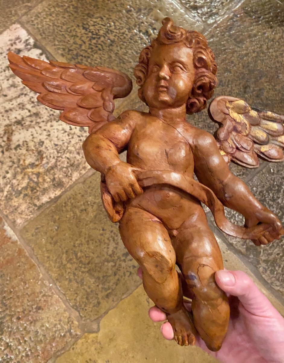 Ange à La Houpette Et Au Phylactère Du XVIII Eme Siècle 