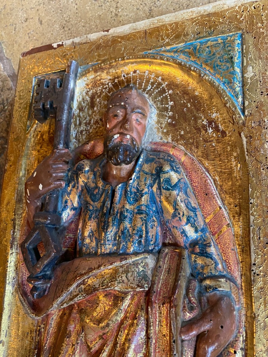 Pair Of Saint Peter And Saint Paul Altarpiece Panels, 17th Century -photo-3