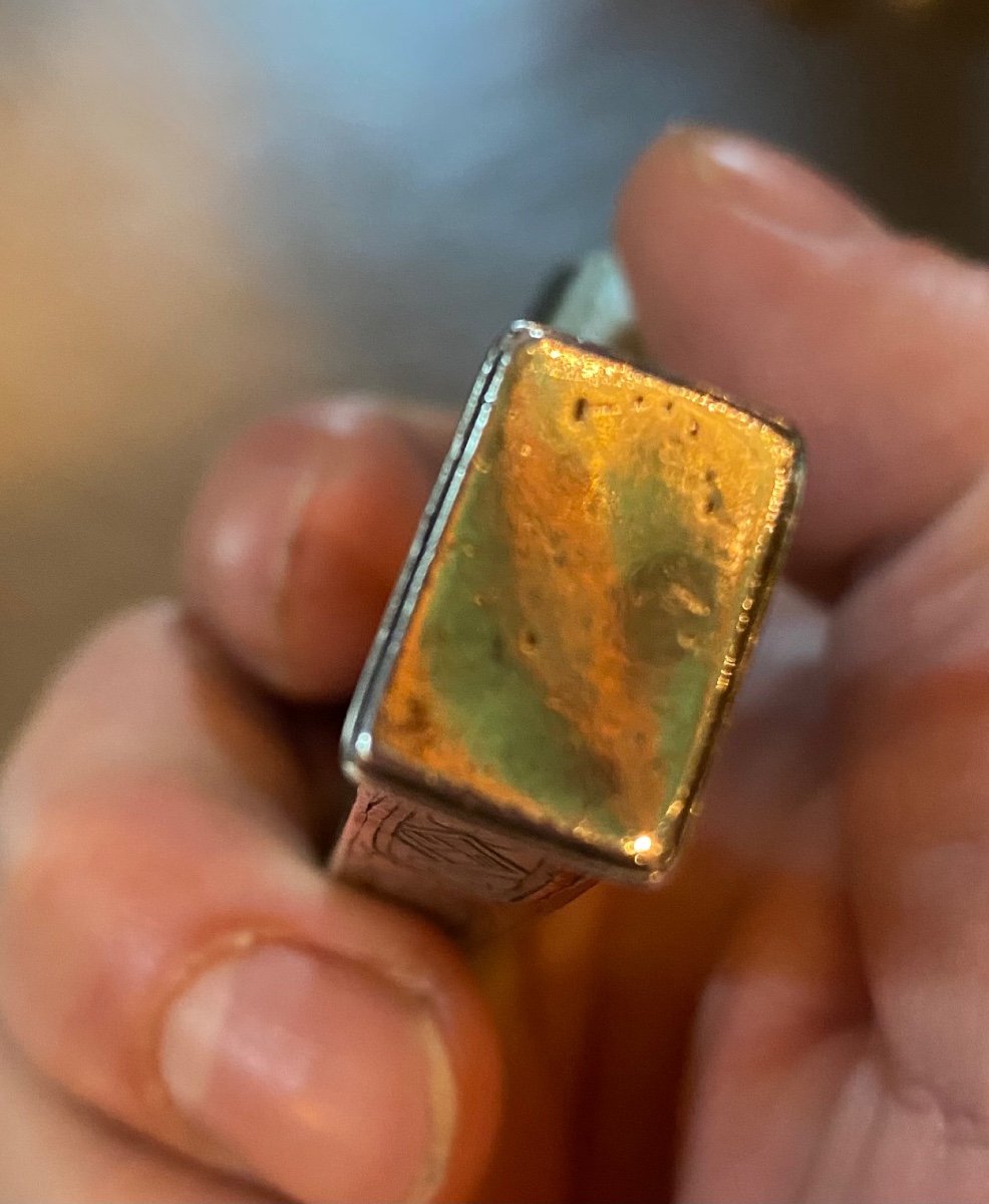 Rare Et Bel étui à Cire Ou Billet Doux En Argent Et Nacre Du XVIII Eme Siècle -photo-8
