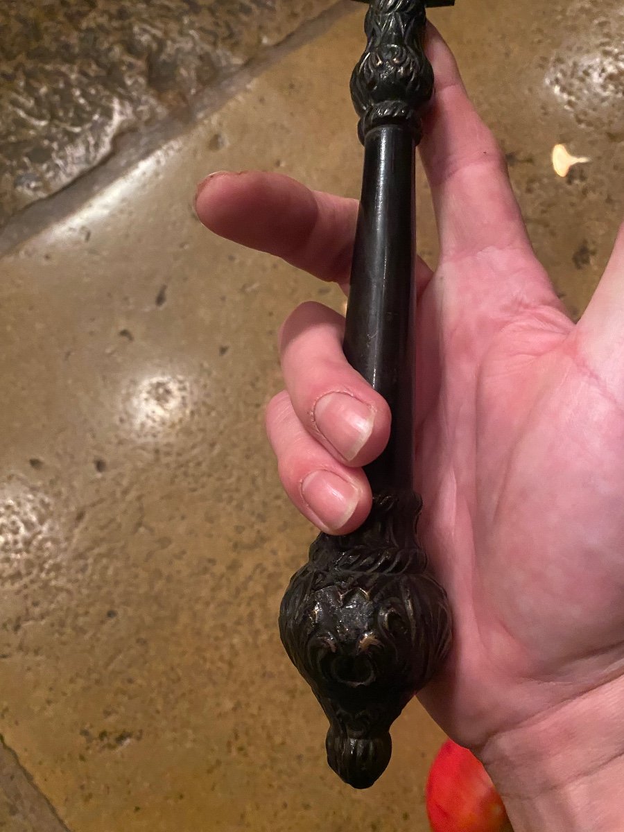 énorme Loupe En Fonte De Fer , 1ere Moitié Du XX Eme Siècle -photo-3