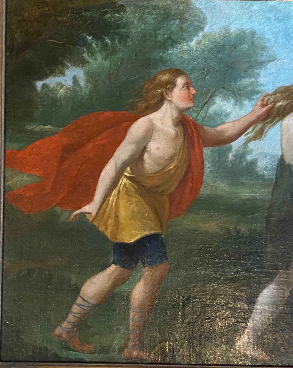 Apollo And Daphne Oil On Canvas From The End Of The 17th Century After Ovid's Metamorphoses-photo-8