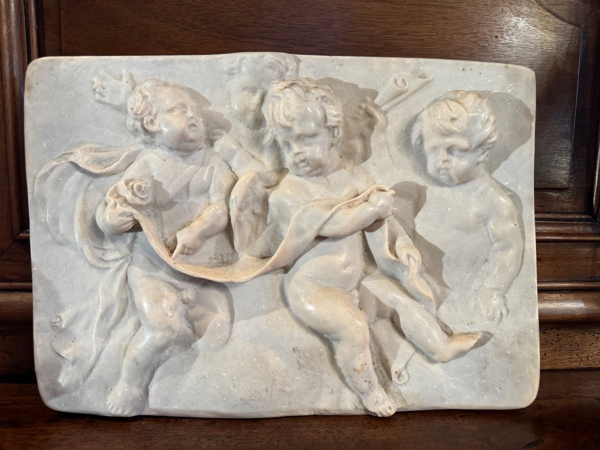 In The Taste Of Duquesnoy, Angel And Putti, End Of The 18th Century -photo-2