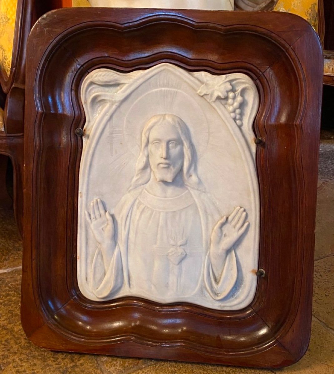 Salvatore Mundi In Art Nouveau Marble 