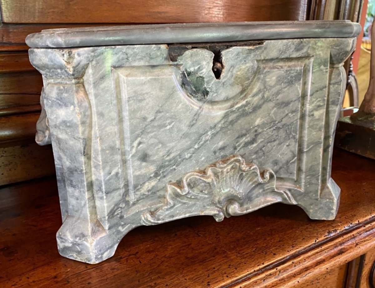 18th Century Blue Turquin Marble Viscera Box -photo-2