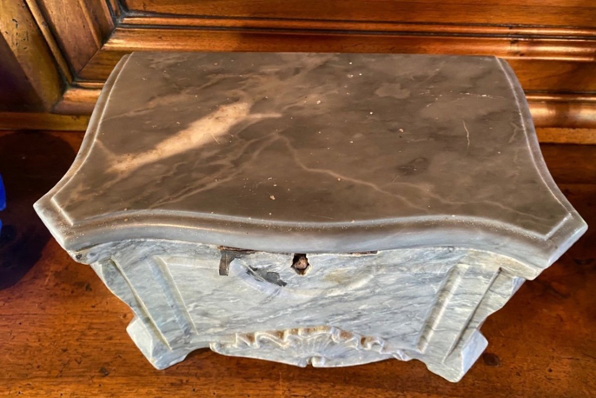 18th Century Blue Turquin Marble Viscera Box -photo-1