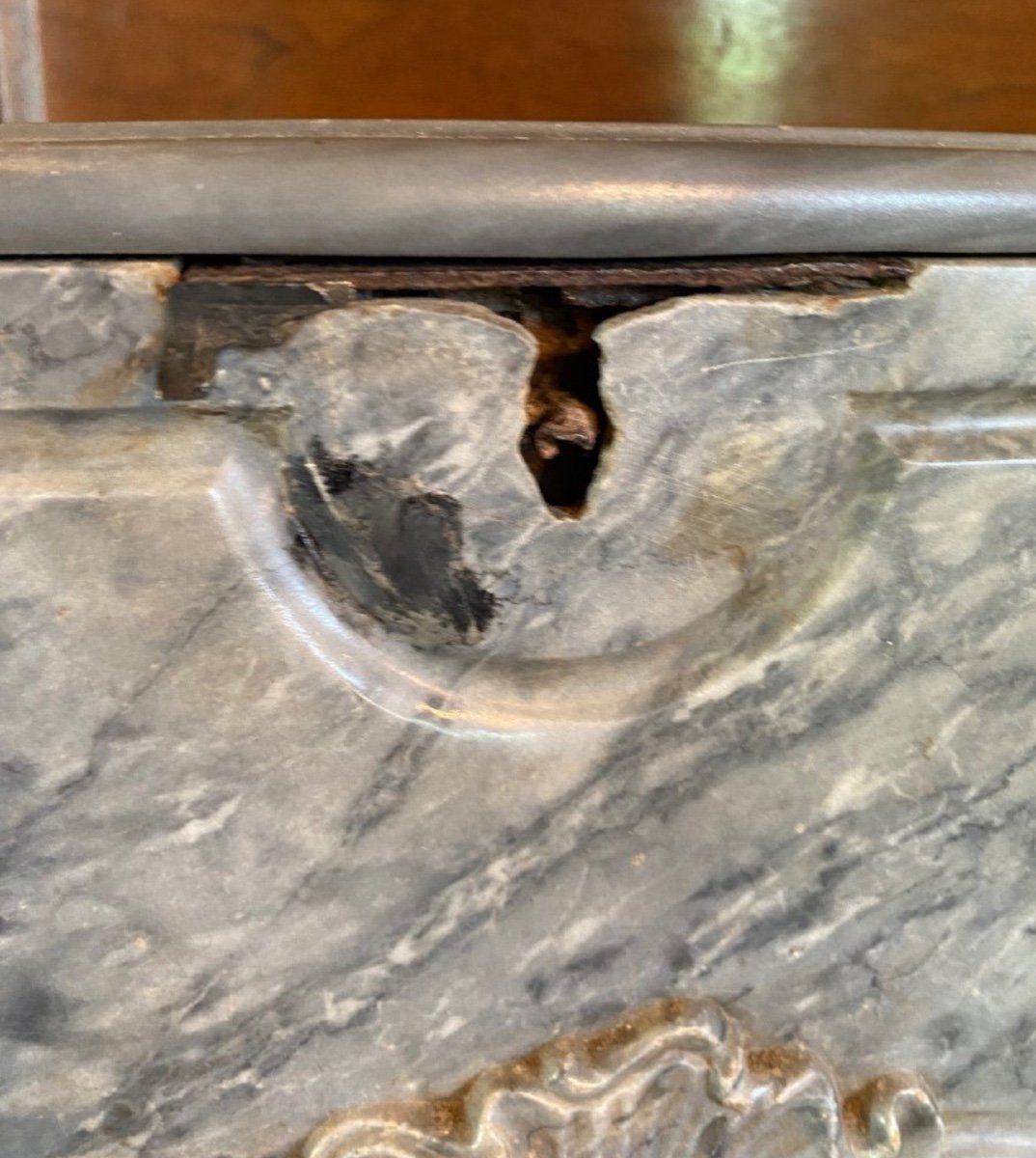 18th Century Blue Turquin Marble Viscera Box -photo-4