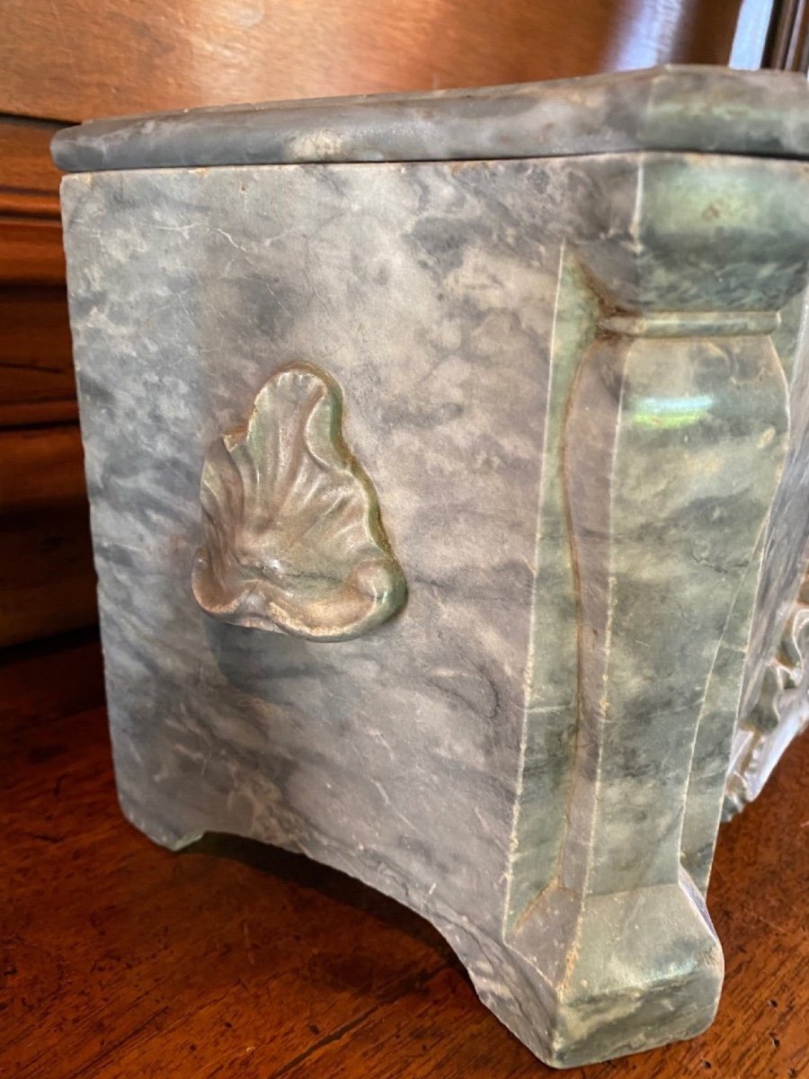 18th Century Blue Turquin Marble Viscera Box -photo-5