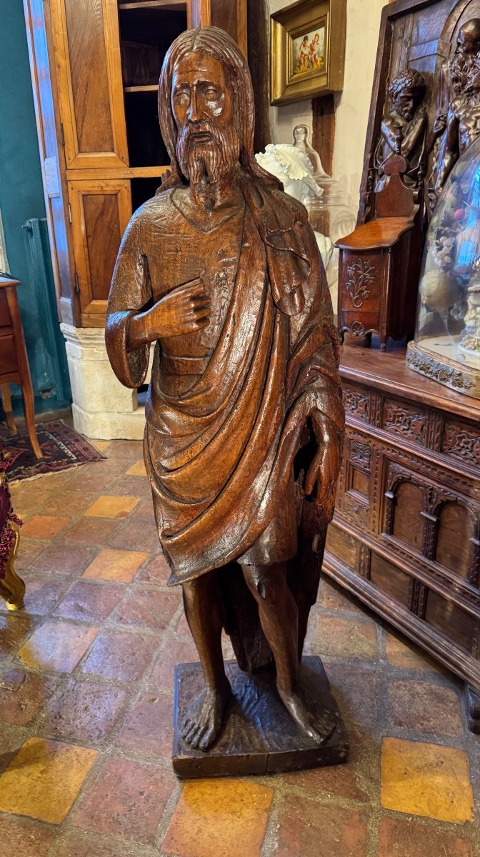 Large Statue End Of The 17th Century, Saint John The Baptist Or Saint Roch-photo-6
