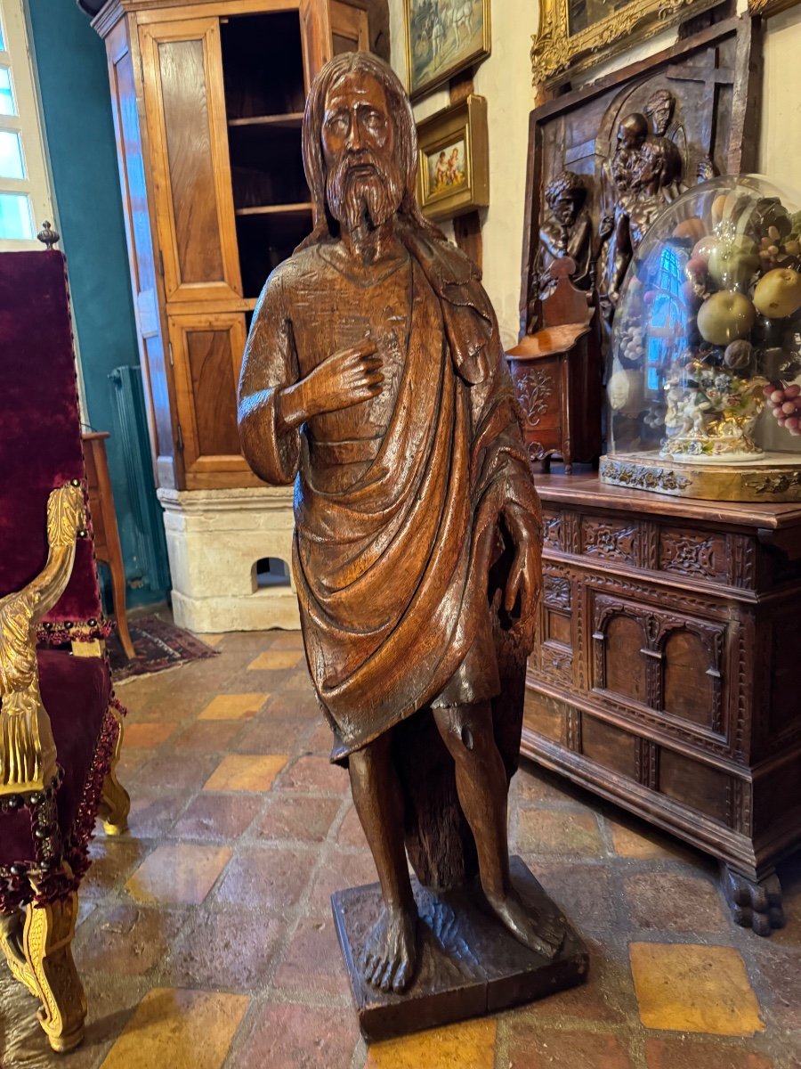 Large Statue End Of The 17th Century, Saint John The Baptist Or Saint Roch-photo-8