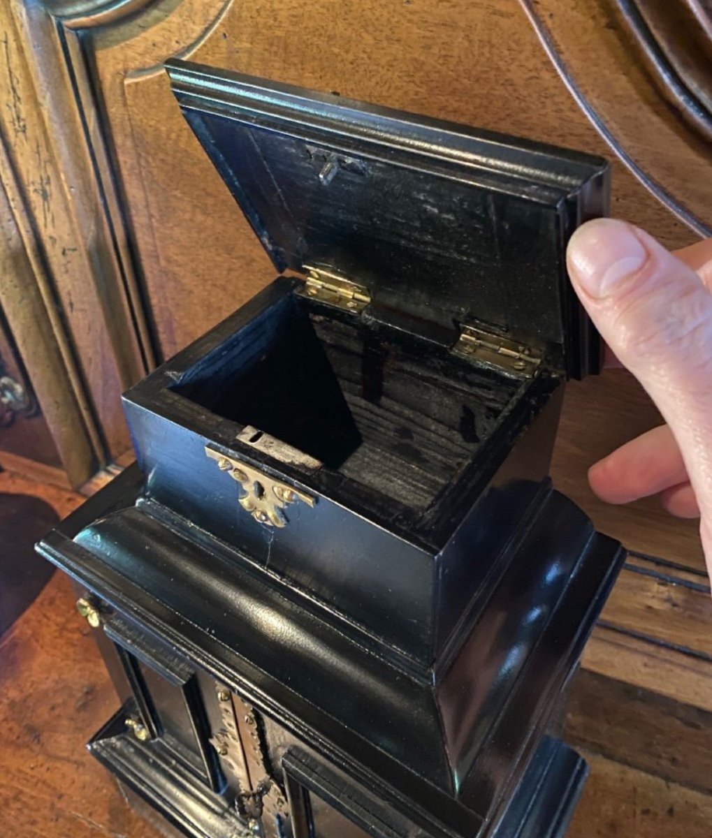 Miniature Italian Cabinet With Mirrors, Diminutive From The 19th Century-photo-3