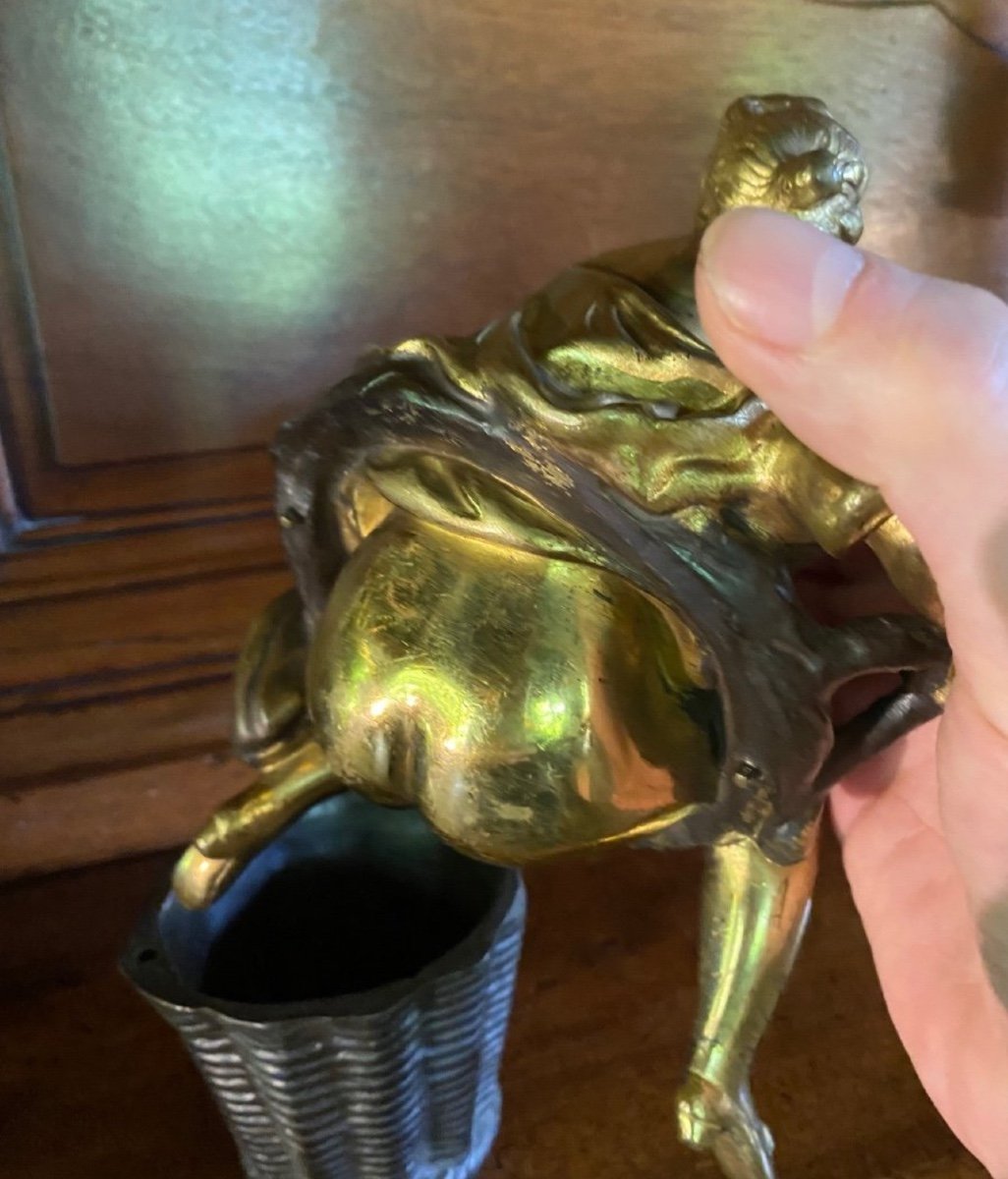 Curiosa, Bronze érotique D’une Blanchisseuse Mme Sans Gêne, XIX Eme Siècle "-photo-2