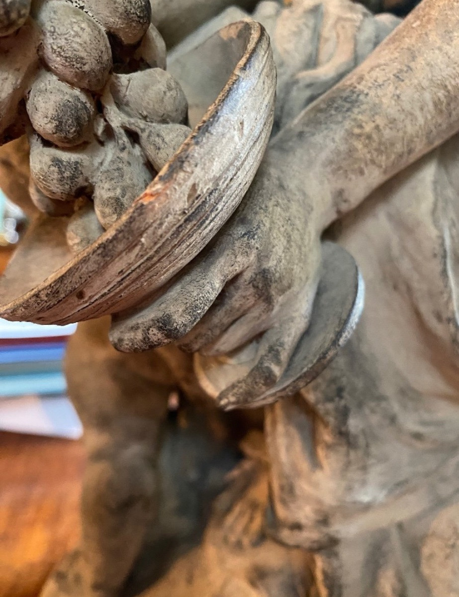 Important Original Terracotta Signed Fr.deckers, Bacchanale.-photo-7