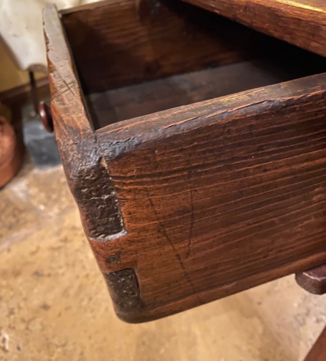 Small Table From Queyras, Chalet, Mountain, End Of The 17th Century -photo-4