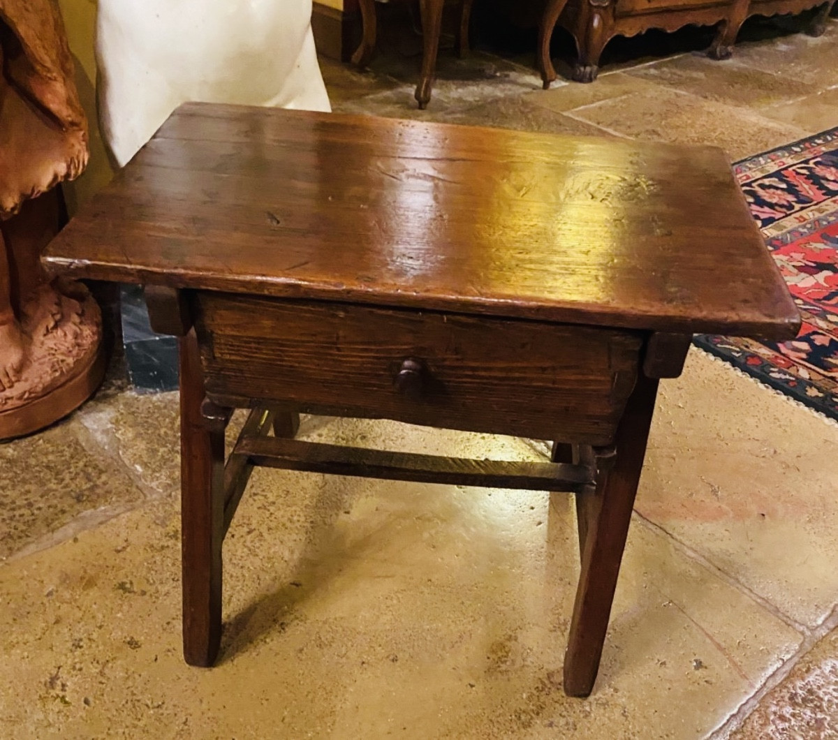 Small Table From Queyras, Chalet, Mountain, End Of The 17th Century 