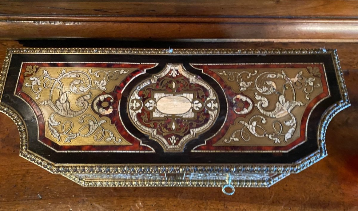 Coffret en marqueterie Boulle Attribué à La Maison Tahan, XIX Eme Siècle -photo-3