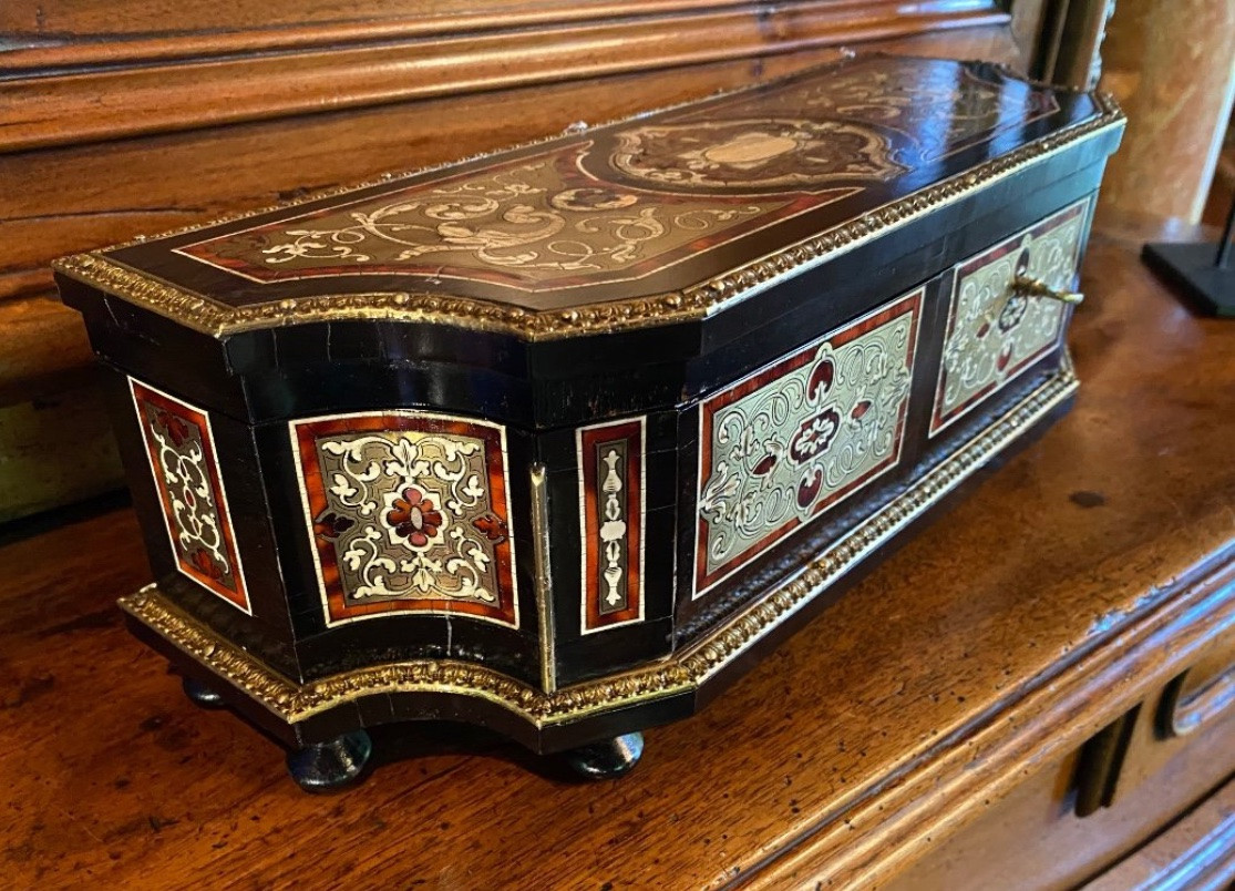 Coffret en marqueterie Boulle Attribué à La Maison Tahan, XIX Eme Siècle -photo-7