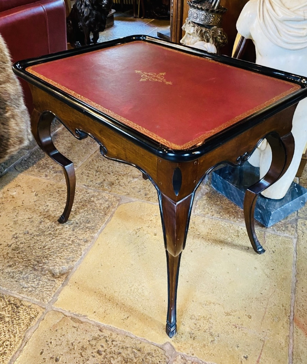 Table à Jeu En Cabaret à Pieds Jarret, Acajou, Attribuée à Mailfert-photo-4