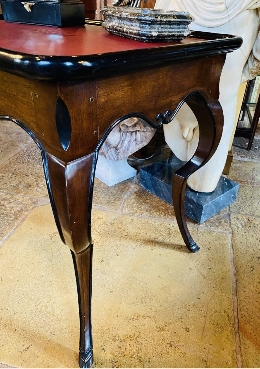 Table à Jeu En Cabaret à Pieds Jarret, Acajou, Attribuée à Mailfert-photo-3